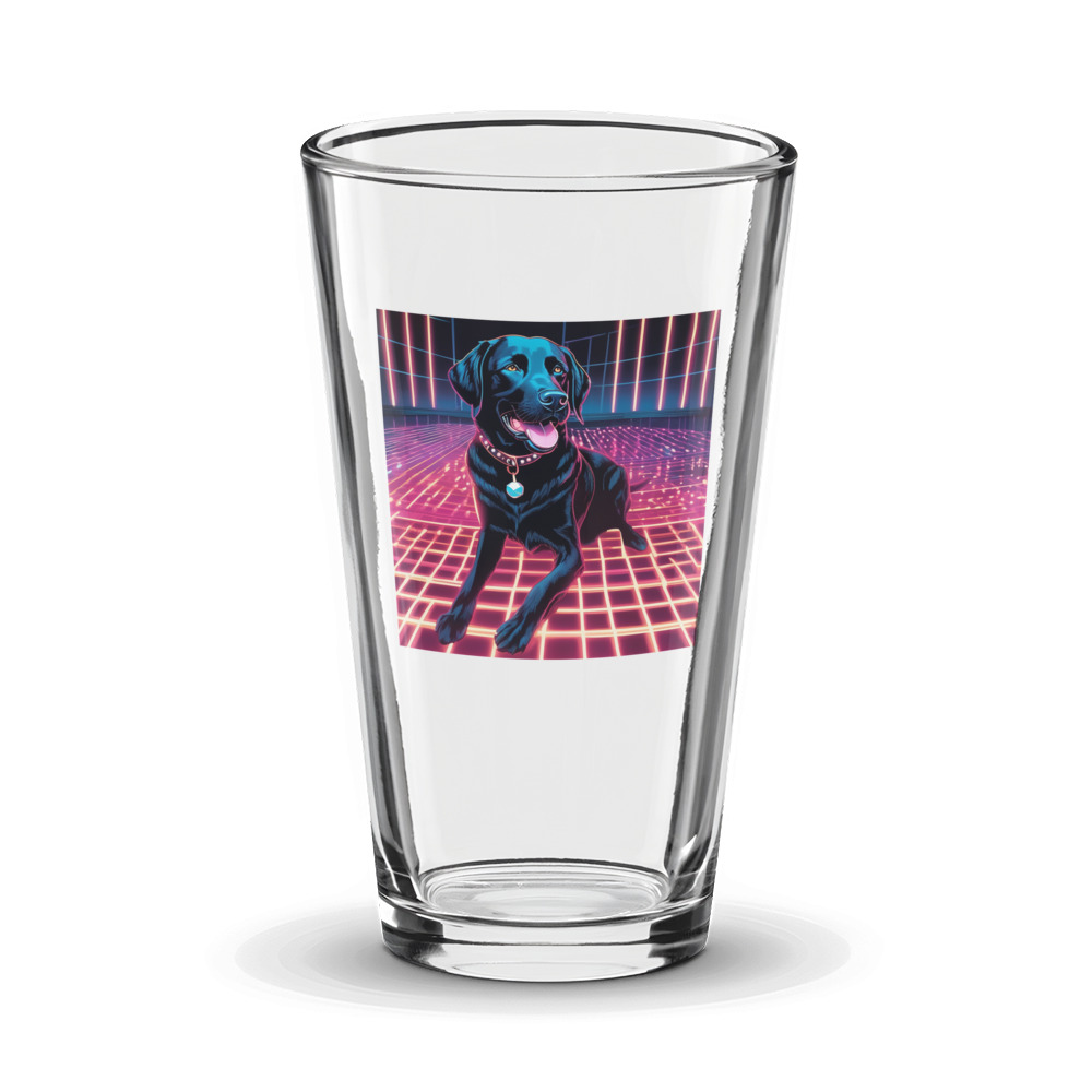 PugMug Custom Black Labrador Retriever Glass Tumbler