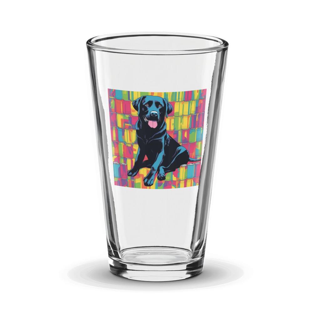 PugMug Custom Black Labrador Retriever Glass Tumbler
