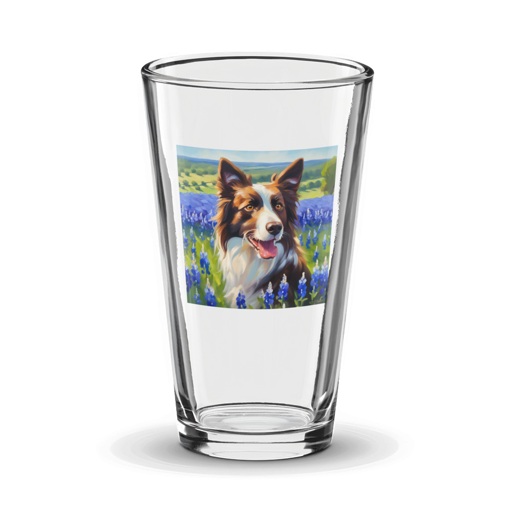 PugMug Custom Border Collie Glass Tumbler