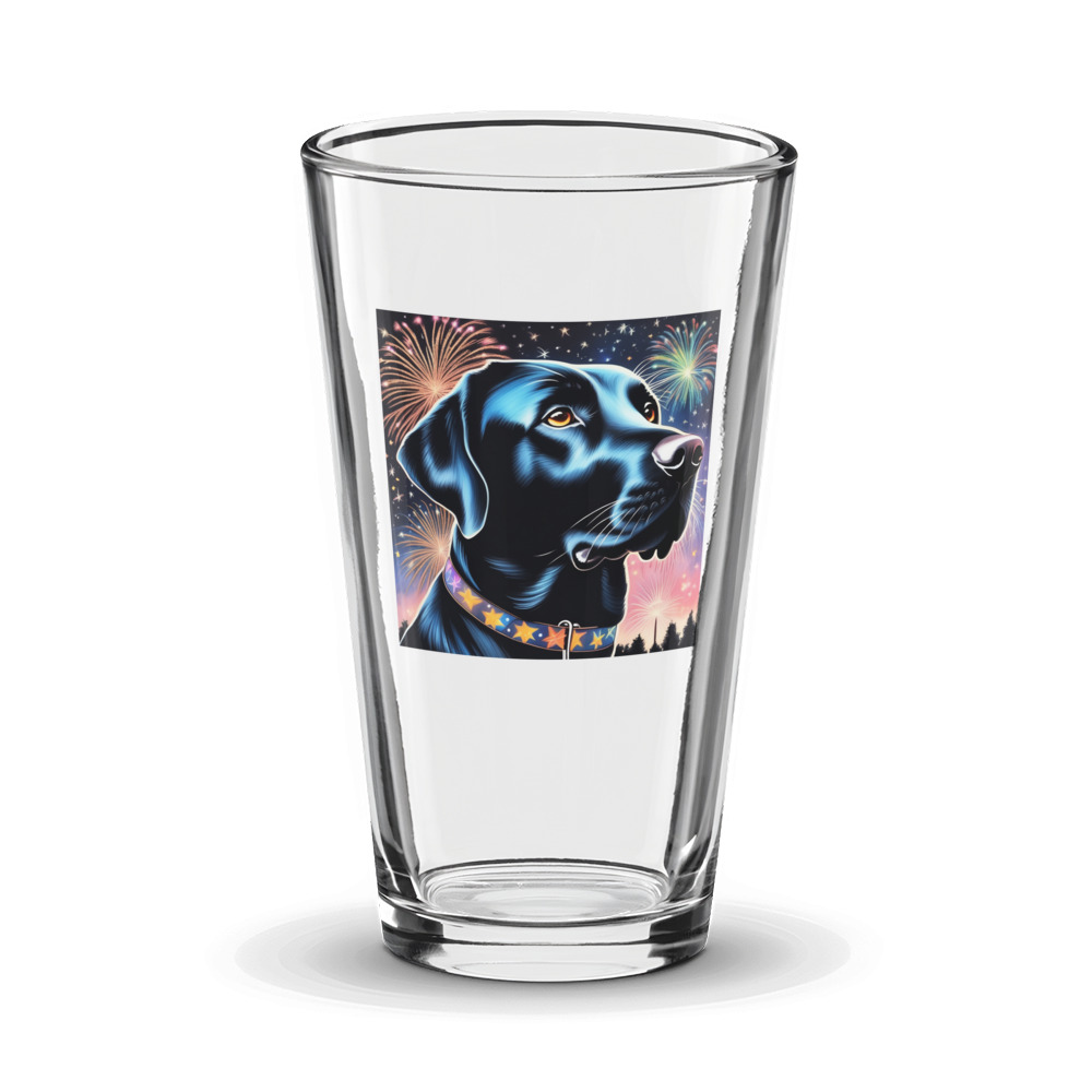 PugMug Custom Black Labrador Retriever Glass Tumbler