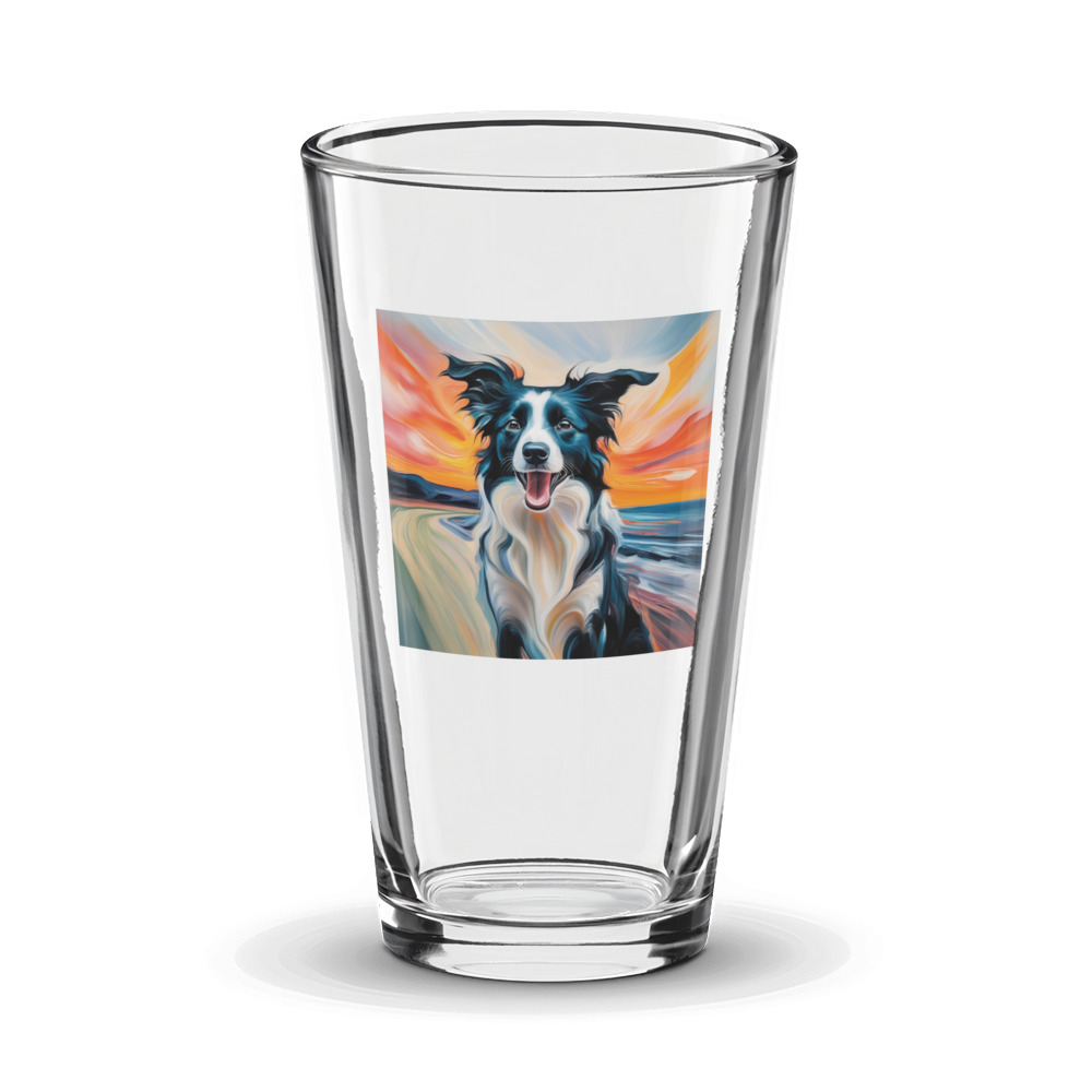 PugMug Custom Border Collie Glass Tumbler