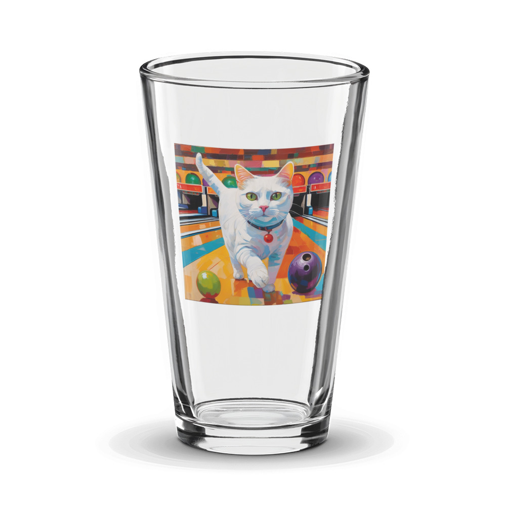 PugMug Custom White Companion Cat Glass Tumbler