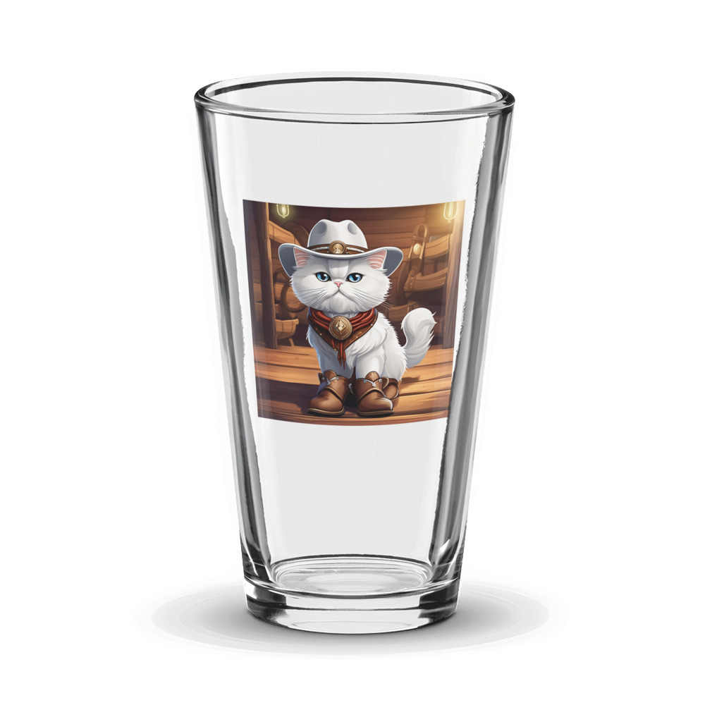 PugMug Custom White Persian Cat Glass Tumbler