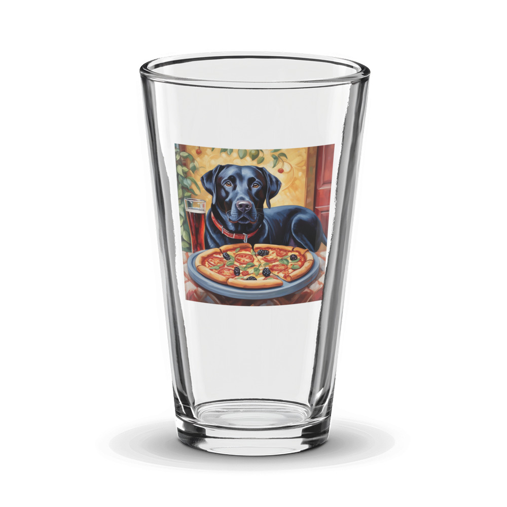 PugMug Custom Black Labrador Retriever Glass Tumbler