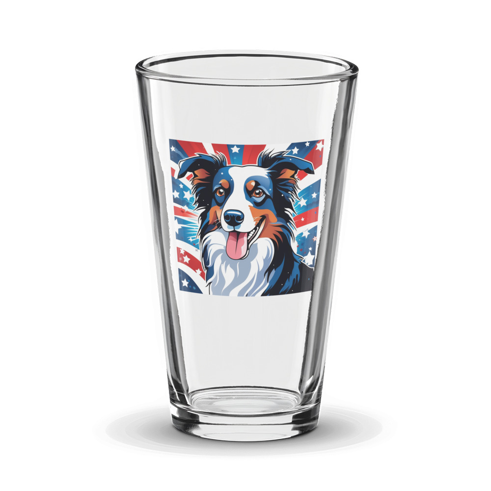 PugMug Custom Border Collie Glass Tumbler