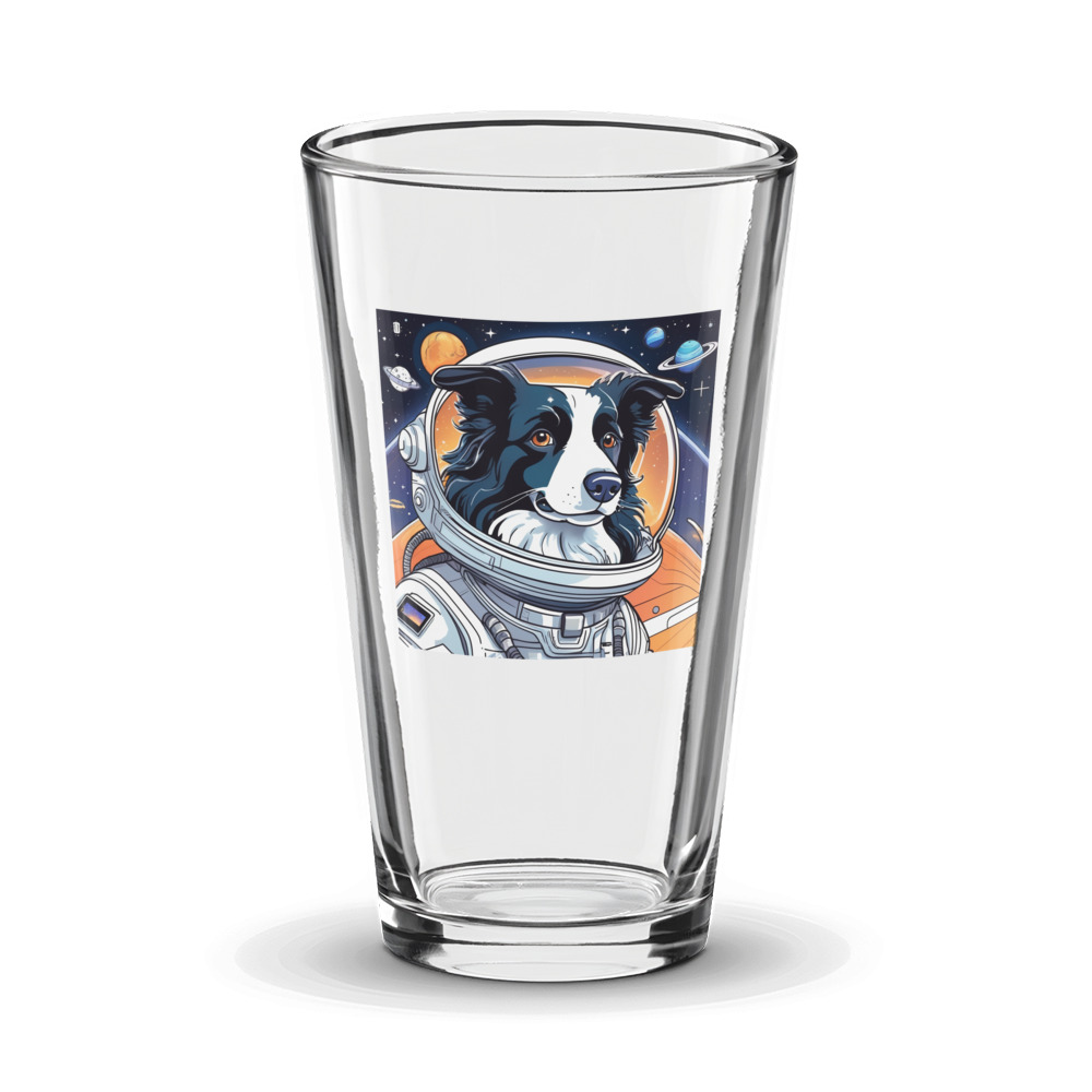 PugMug Custom Border Collie Glass Tumbler