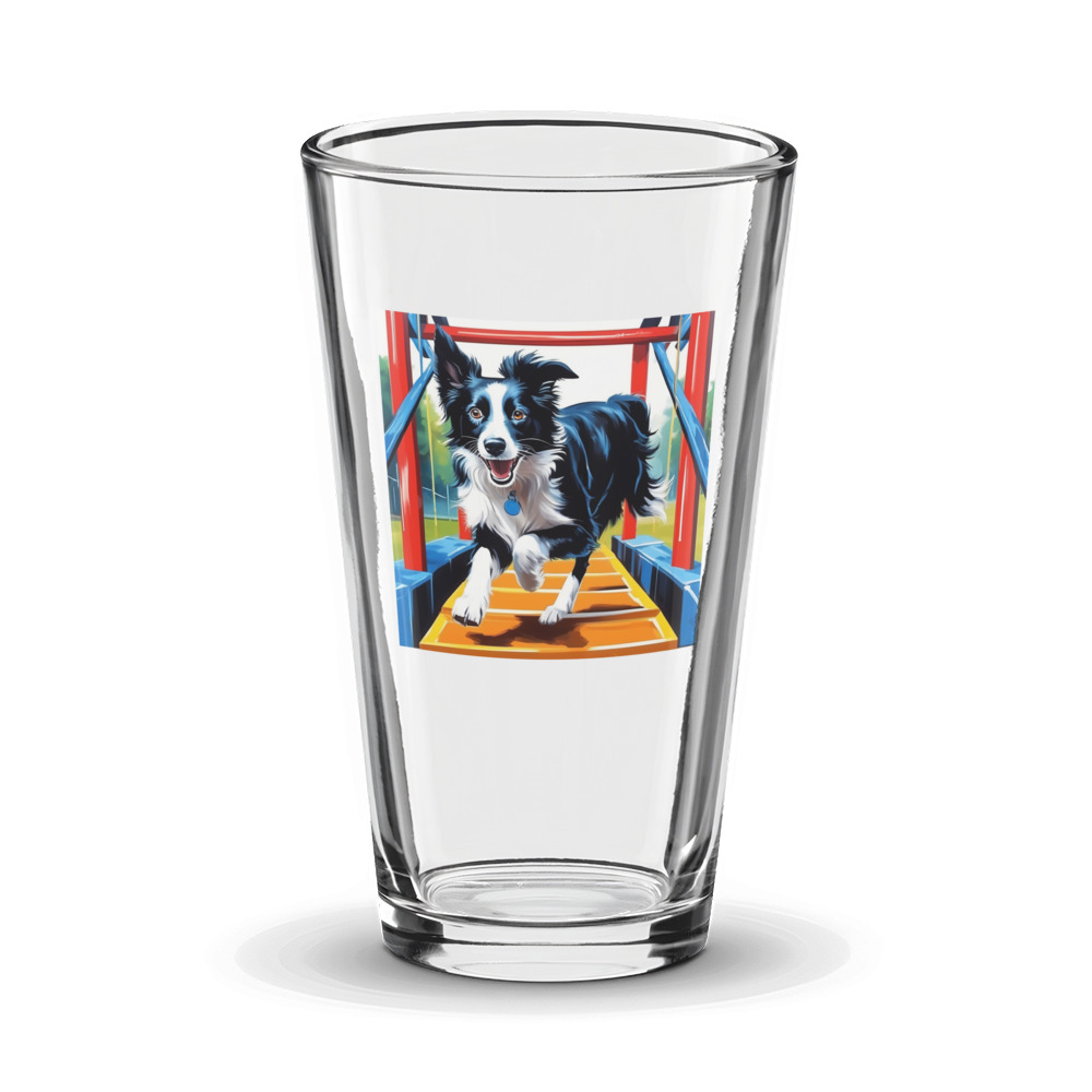 PugMug Custom Border Collie Glass Tumbler