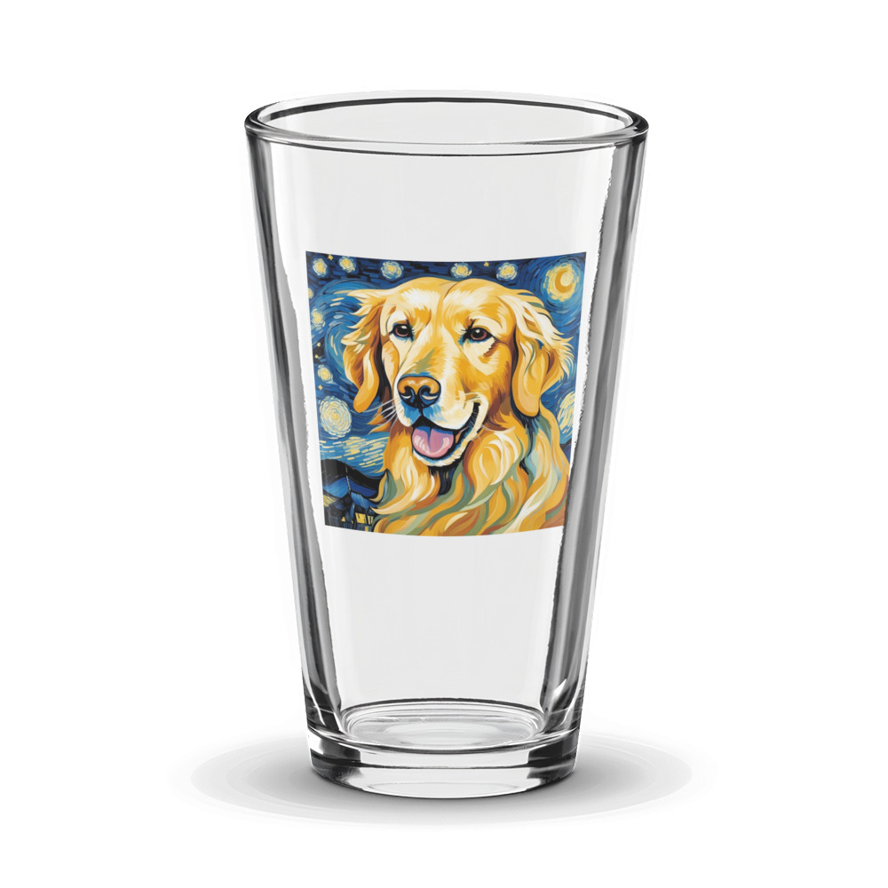 PugMug Custom Golden Retriever Glass Tumbler