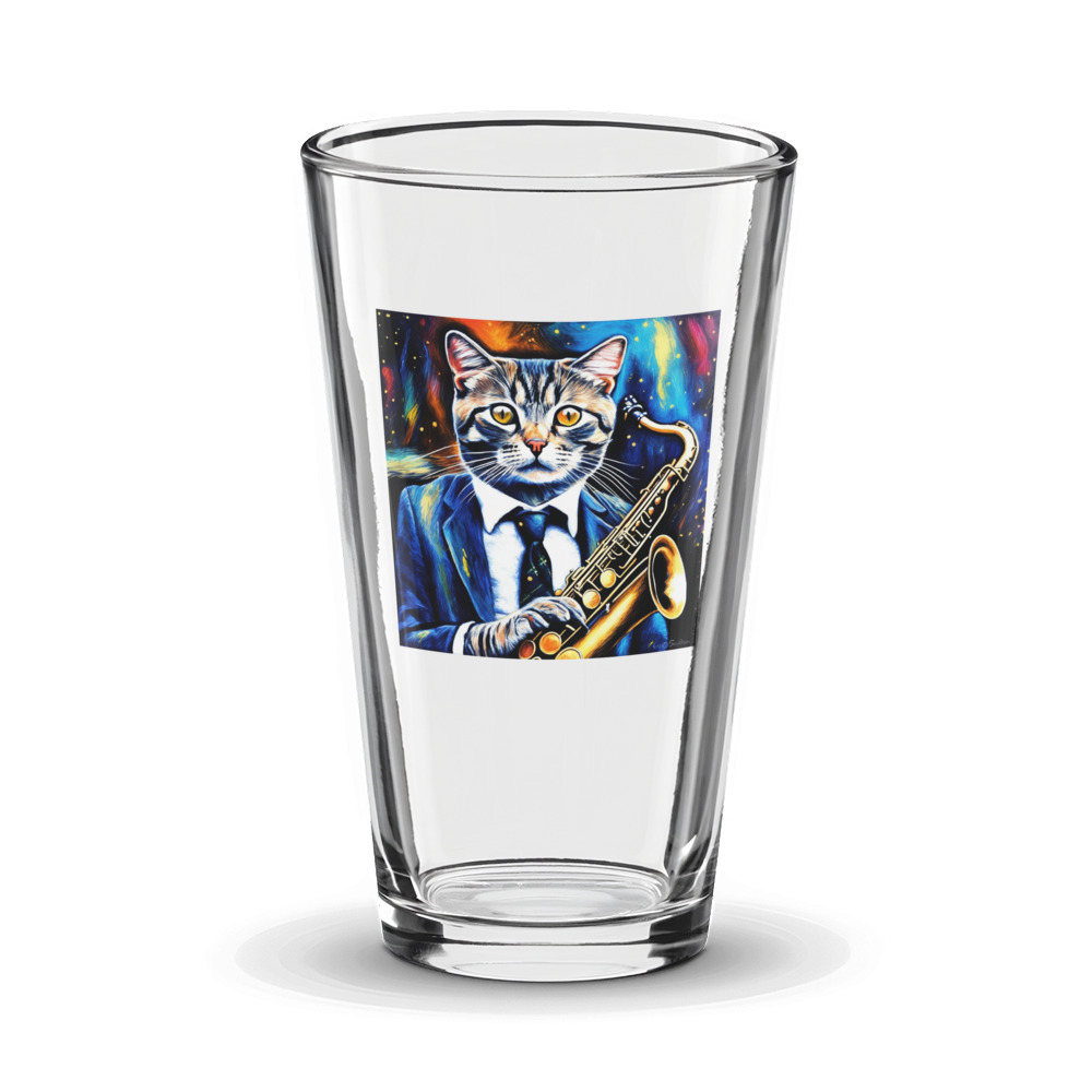 PugMug Custom Tabby Scottish Fold Cat Glass Tumbler