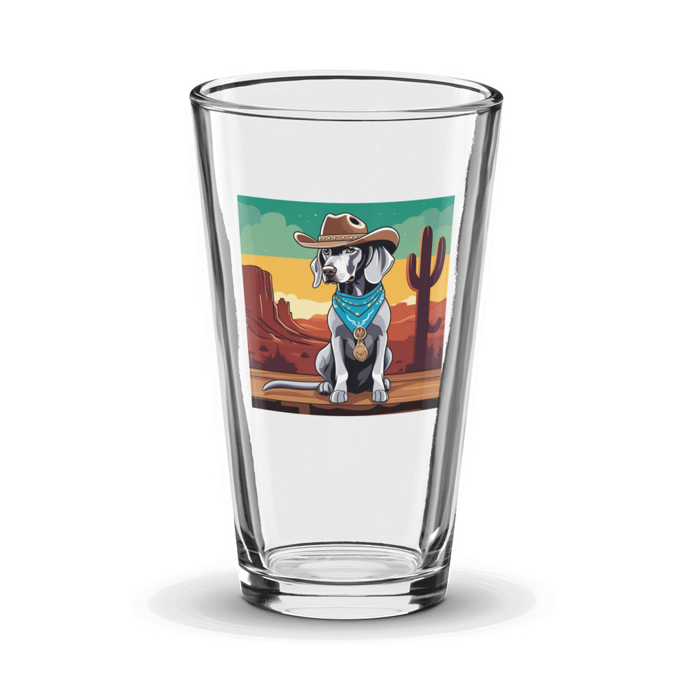 PugMug Custom Weimaraner Glass Tumbler