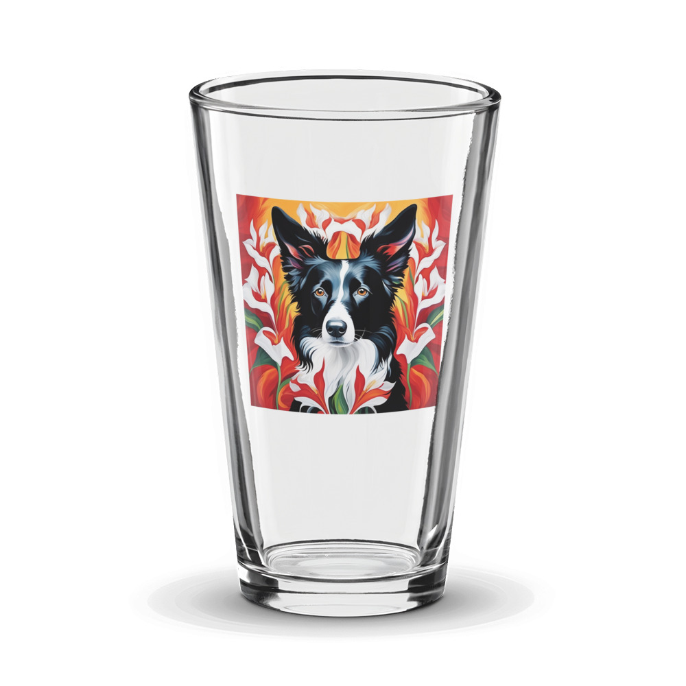 PugMug Custom Border Collie Glass Tumbler
