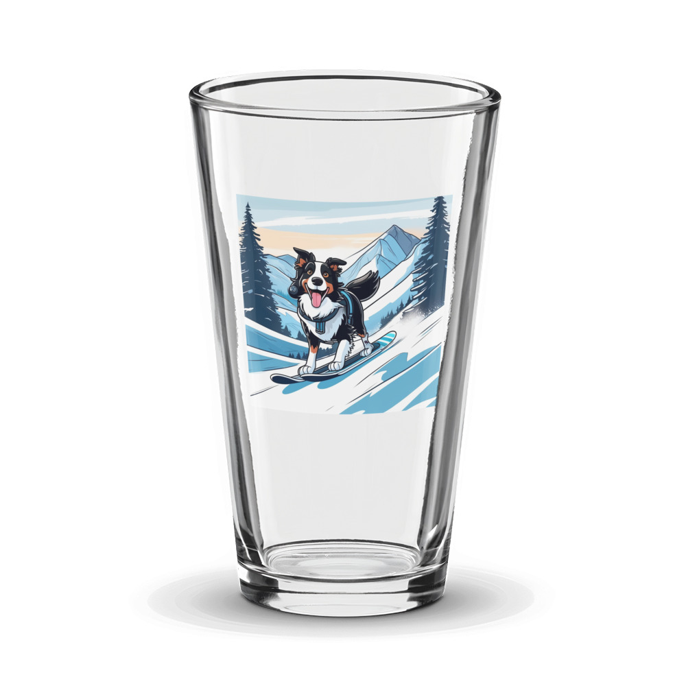 PugMug Custom Border Collie Glass Tumbler