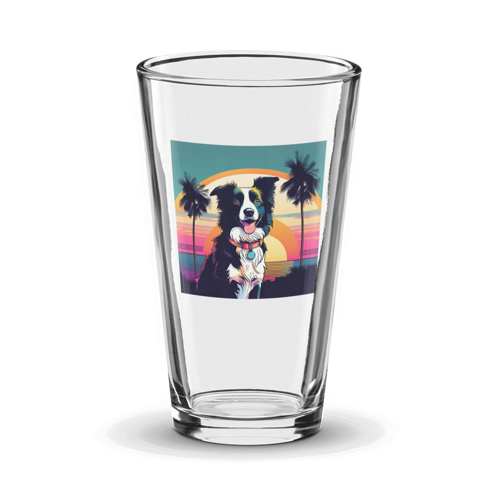 PugMug Custom Border Collie Glass Tumbler
