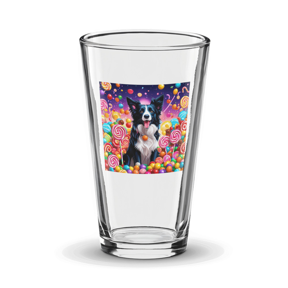 PugMug Custom Border Collie Glass Tumbler