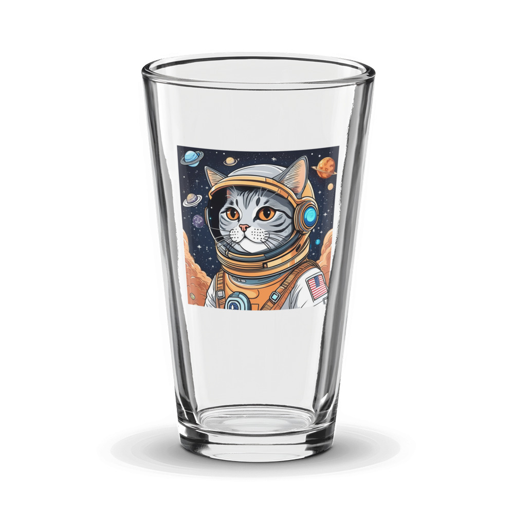 PugMug Custom Tabby British Shorthair Cat Glass Tumbler