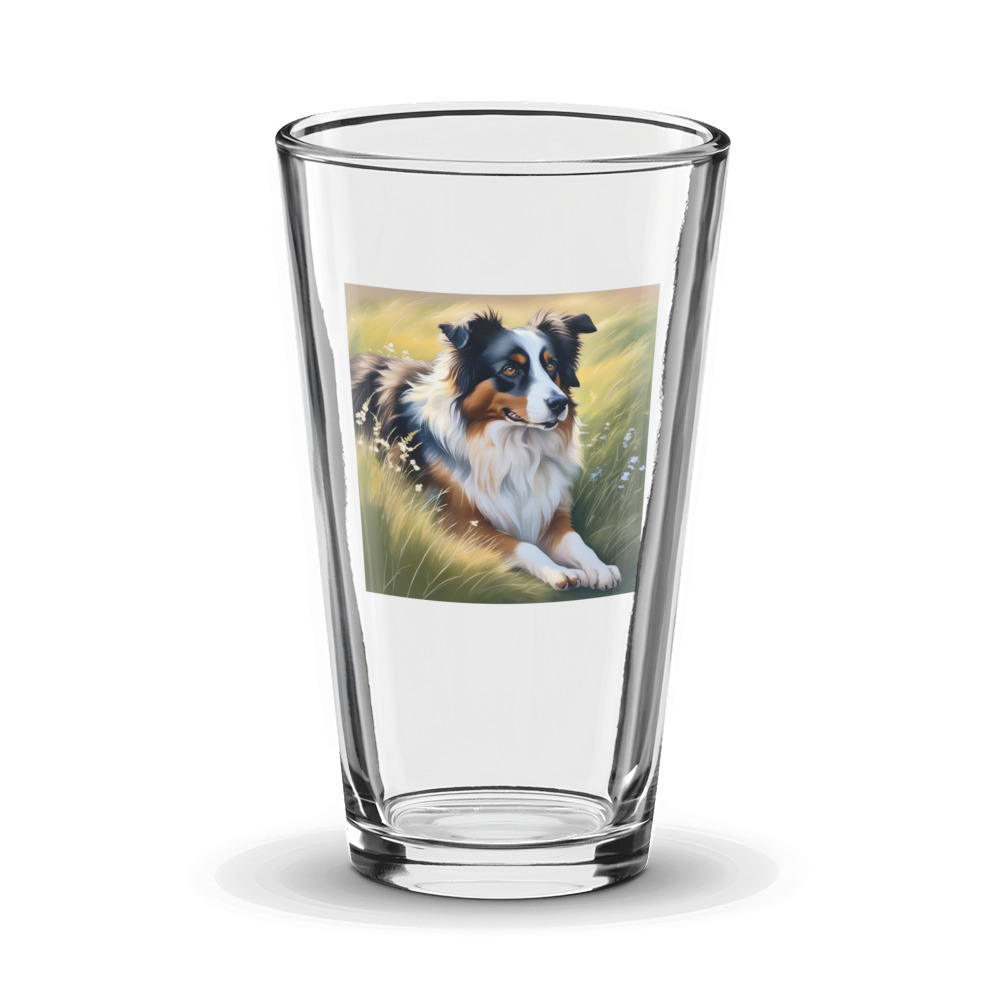 PugMug Custom Miniature American Shepherd Glass Tumbler