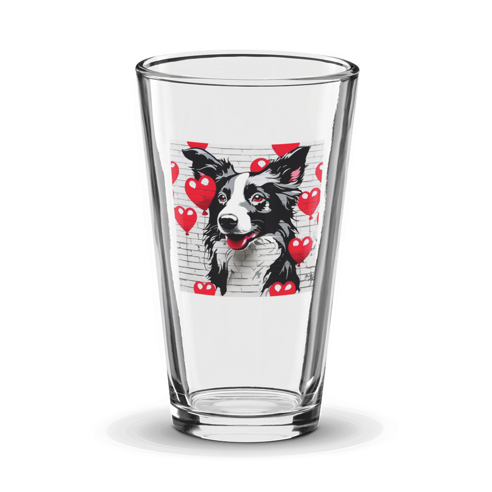 PugMug Custom Border Collie Glass Tumbler