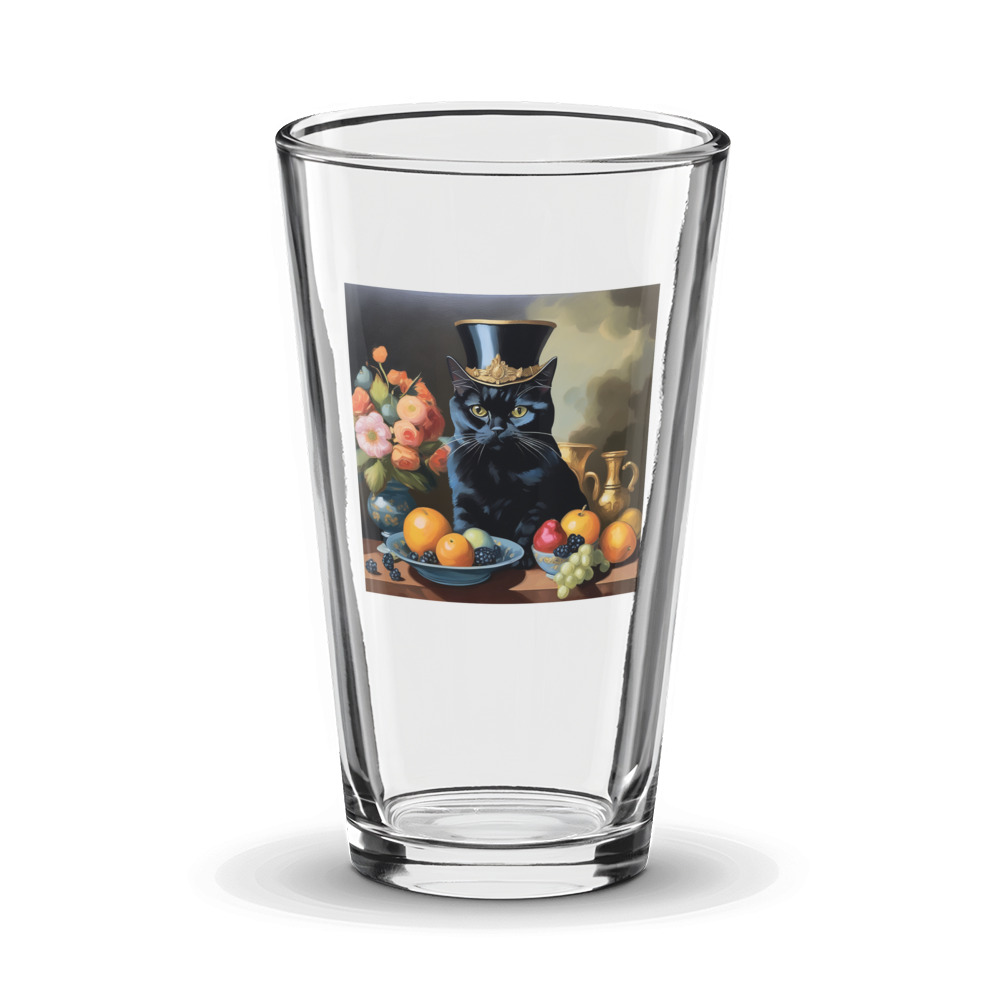 PugMug Custom Black British Shorthair Cat Glass Tumbler