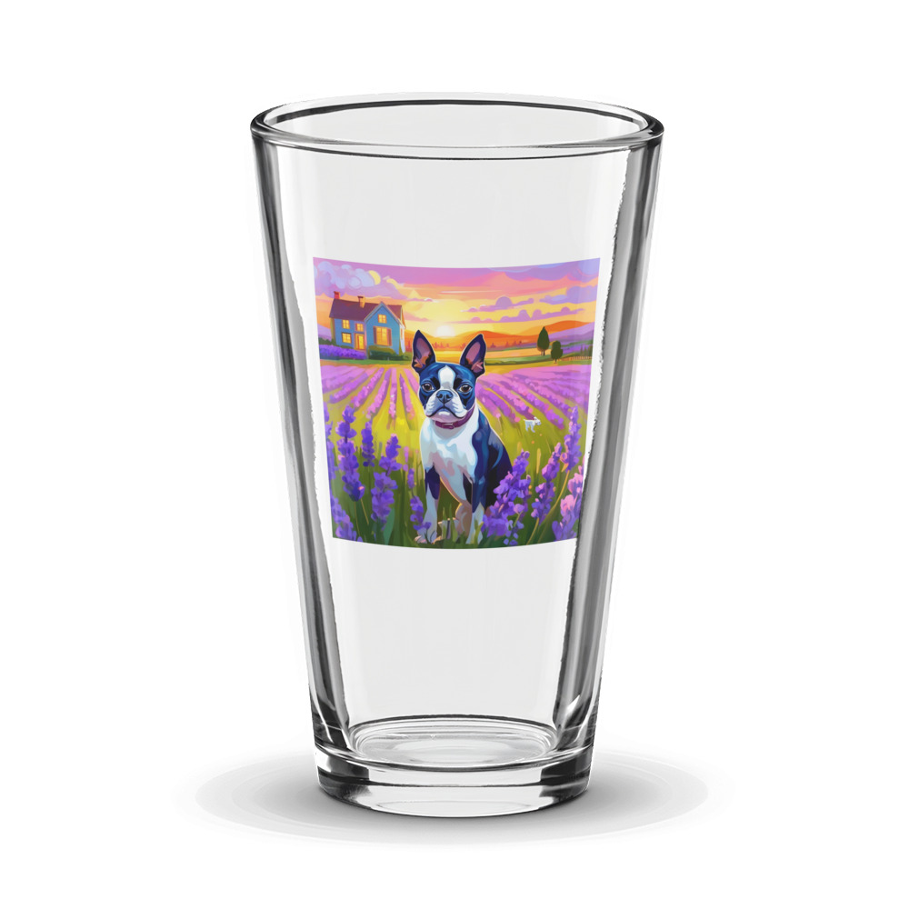 PugMug Custom Boston Terrier Glass Tumbler