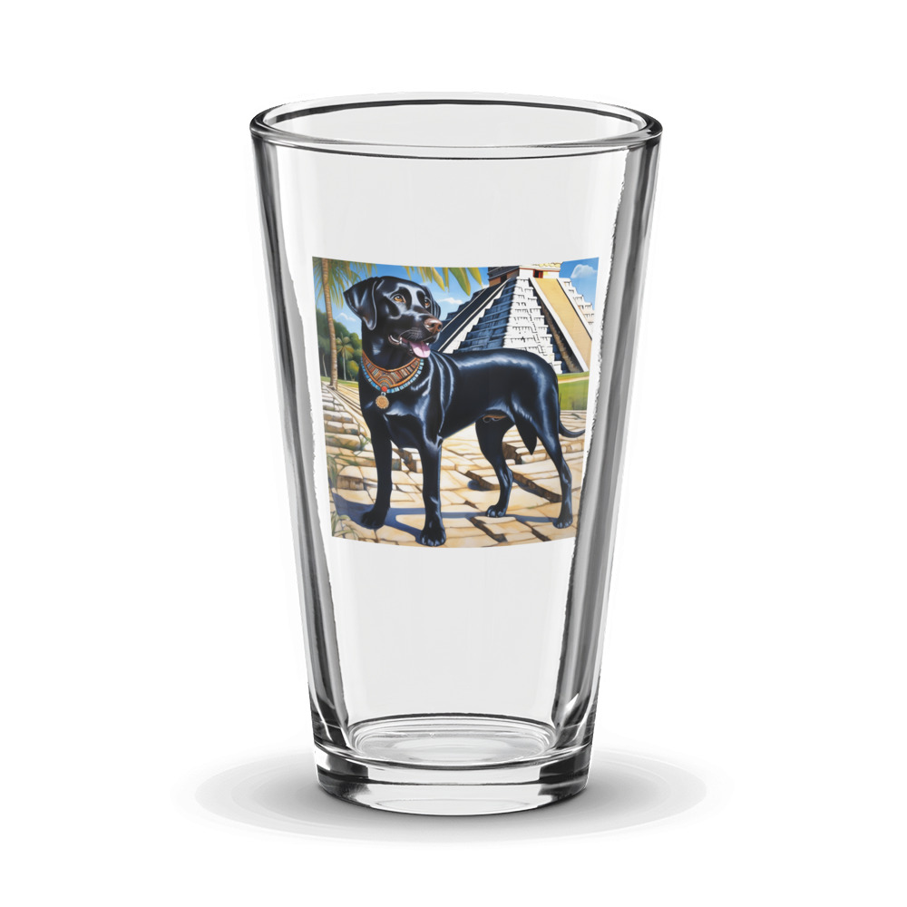 PugMug Custom Black Labrador Retriever Glass Tumbler