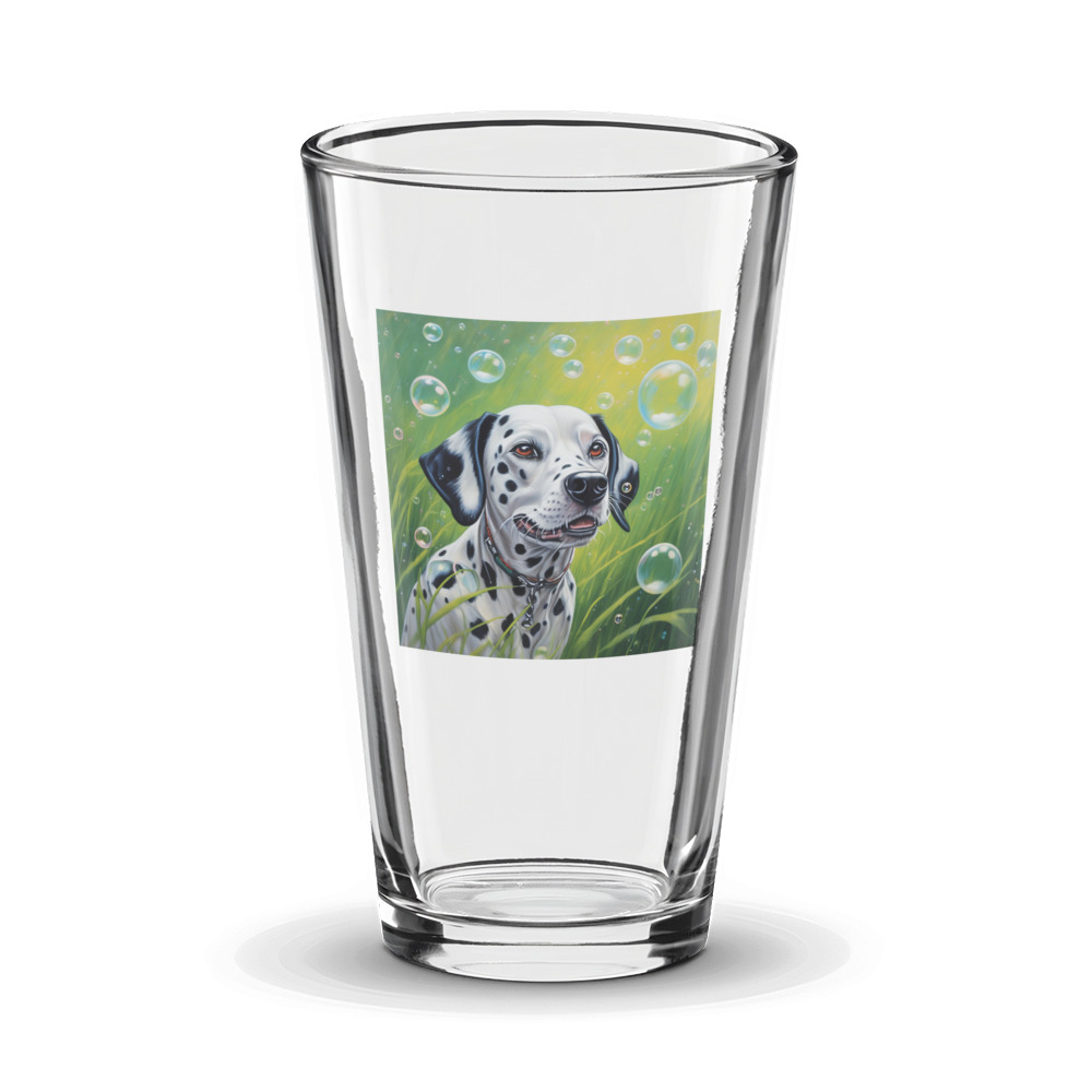 PugMug Custom Dalmatian Glass Tumbler