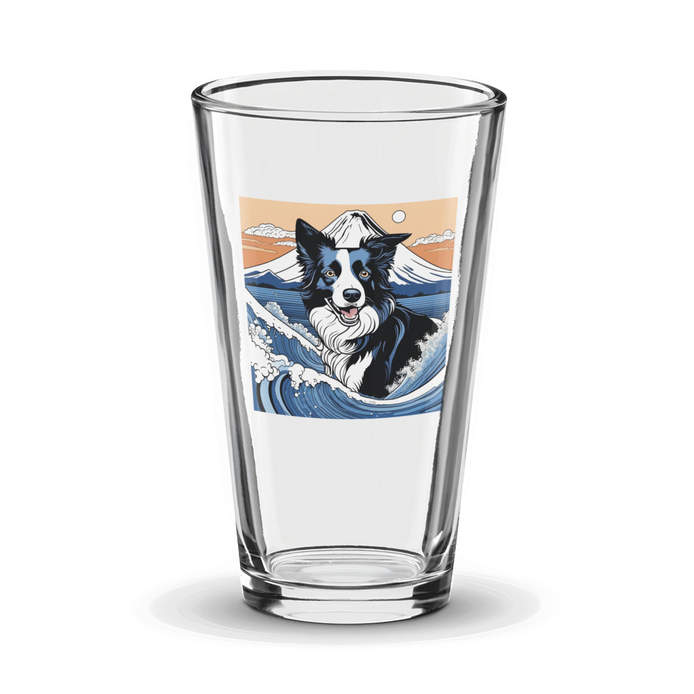 PugMug Custom Border Collie Glass Tumbler