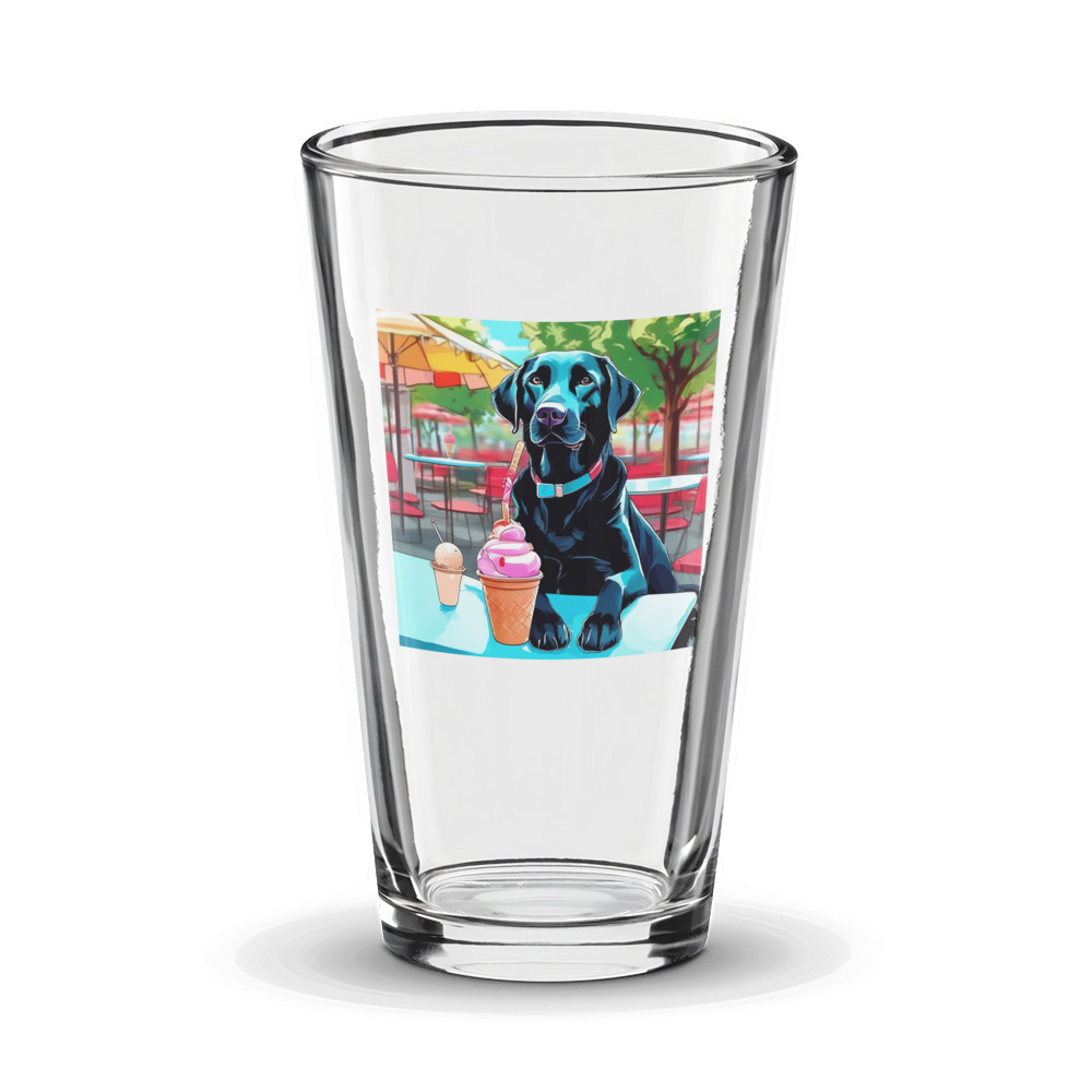 PugMug Custom Black Labrador Retriever Glass Tumbler