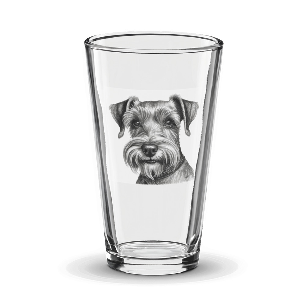 PugMug Custom Miniature Schnauzer Glass Tumbler