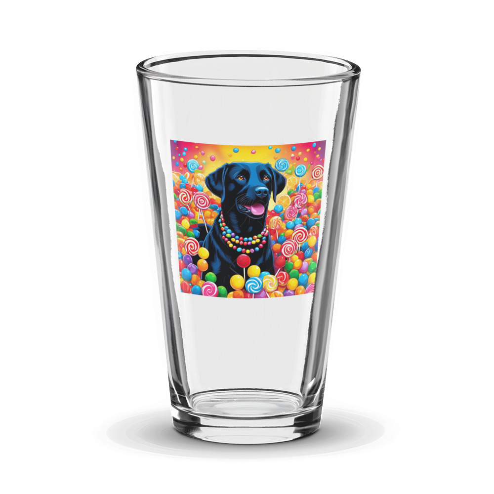 PugMug Custom Black Labrador Retriever Glass Tumbler