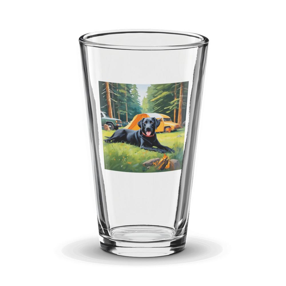 PugMug Custom Black Labrador Retriever Glass Tumbler