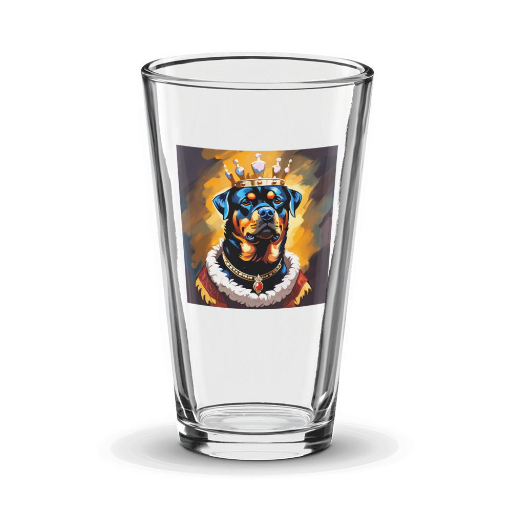 PugMug Custom Rottweiler Glass Tumbler
