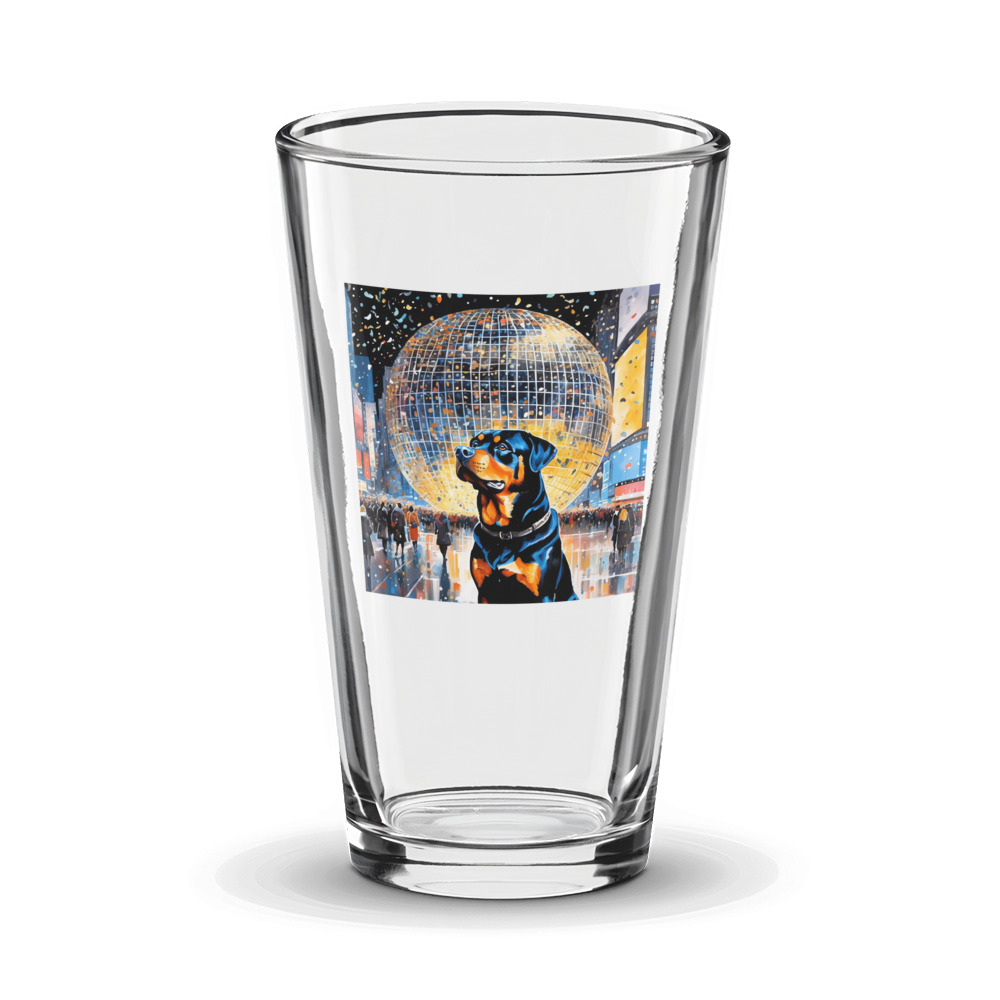 PugMug Custom Rottweiler Glass Tumbler