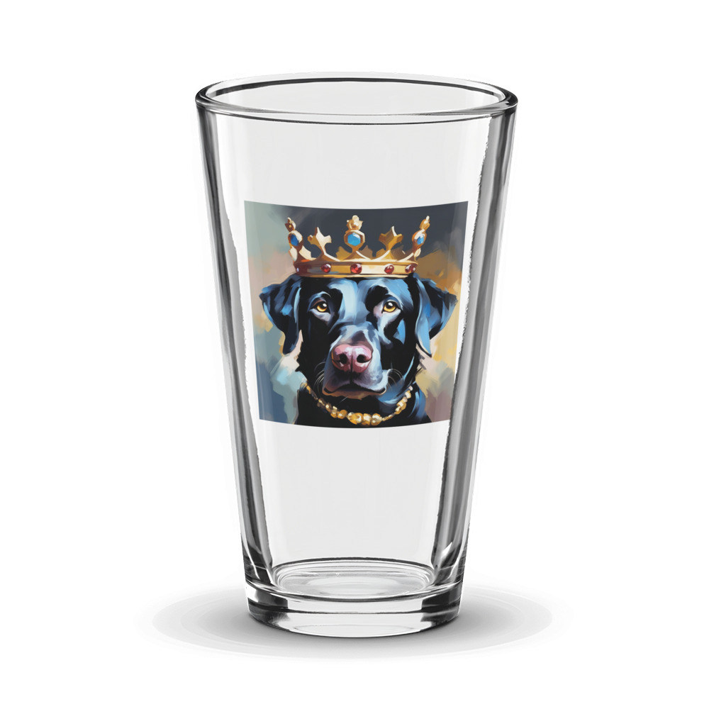 PugMug Custom Black Labrador Retriever Glass Tumbler