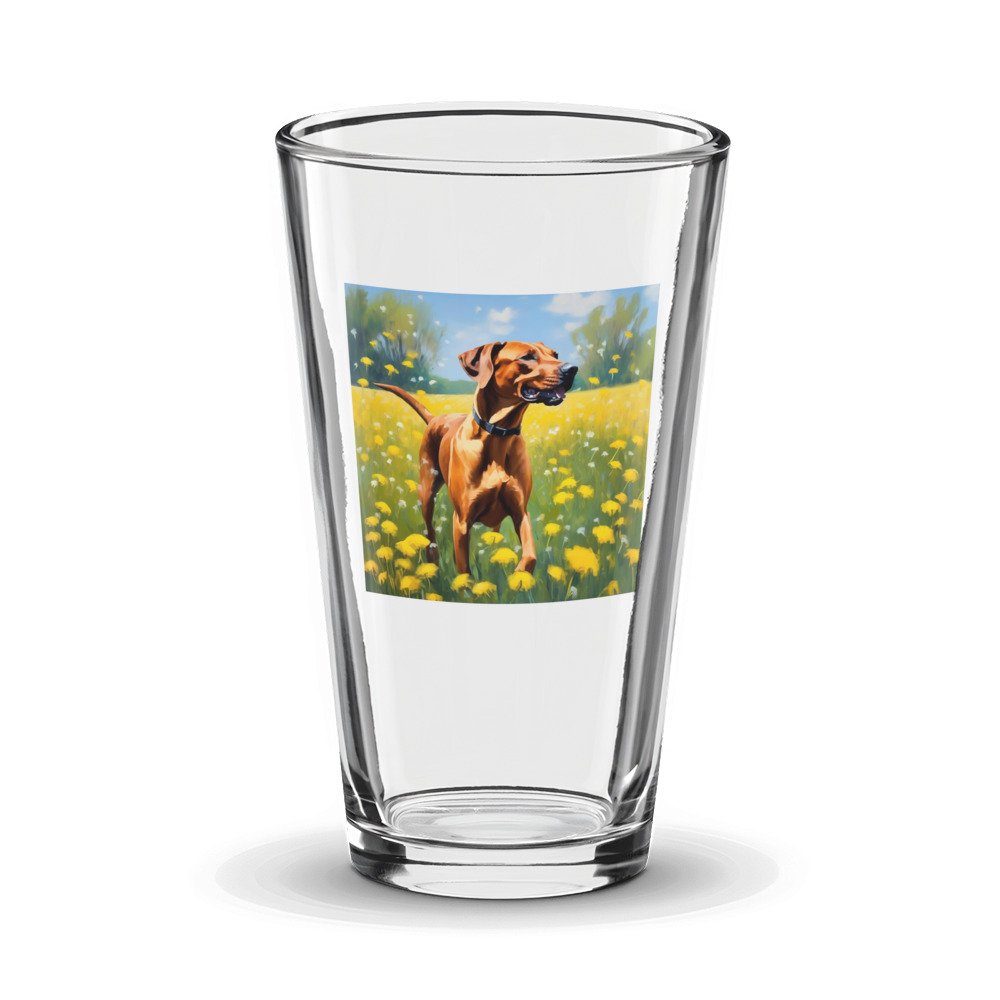 PugMug Custom Rhodesian Ridgeback Glass Tumbler