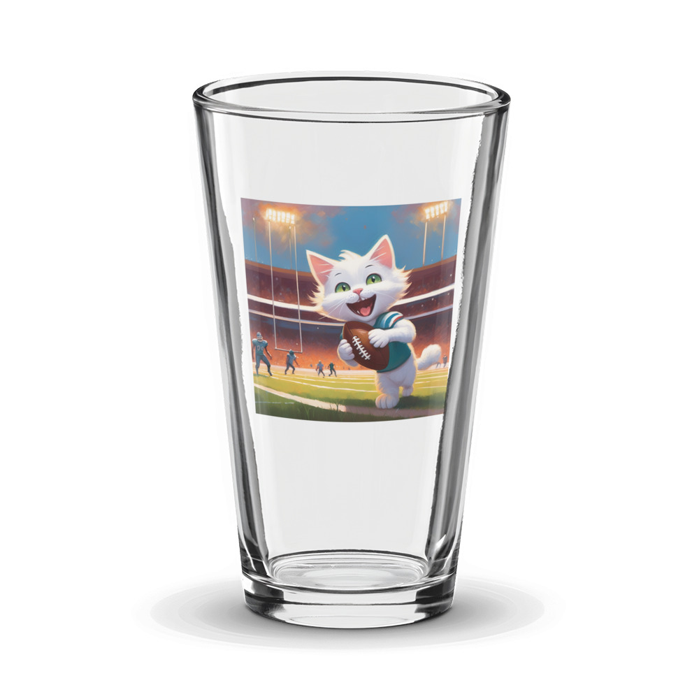 PugMug Custom White Companion Cat Glass Tumbler