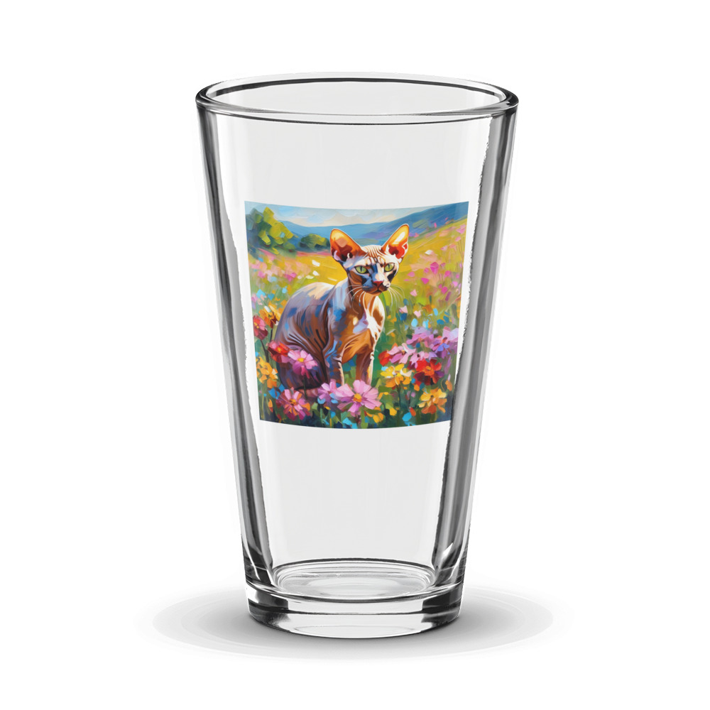 PugMug Custom Tabby Sphynx Cat Glass Tumbler