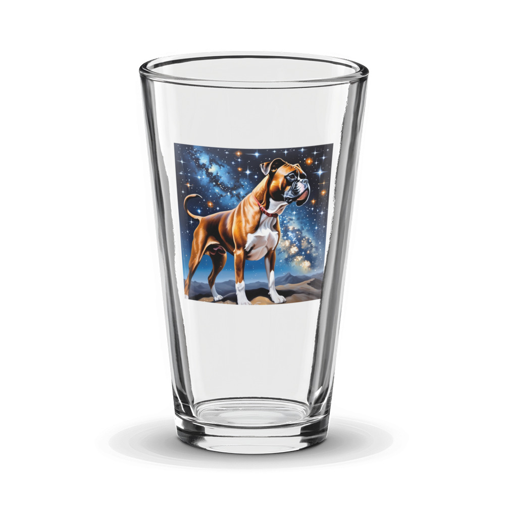 PugMug Custom Boxer Dog Glass Tumbler