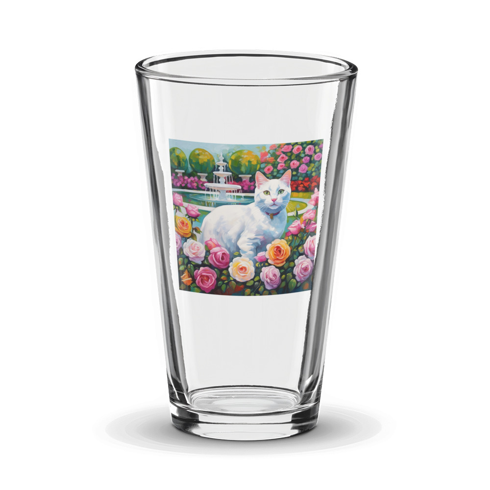 PugMug Custom White Companion Cat Glass Tumbler