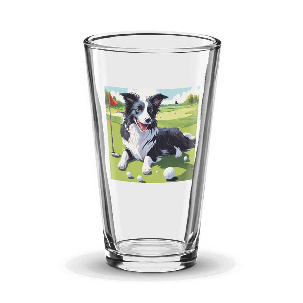 PugMug Custom Border Collie Glass Tumbler