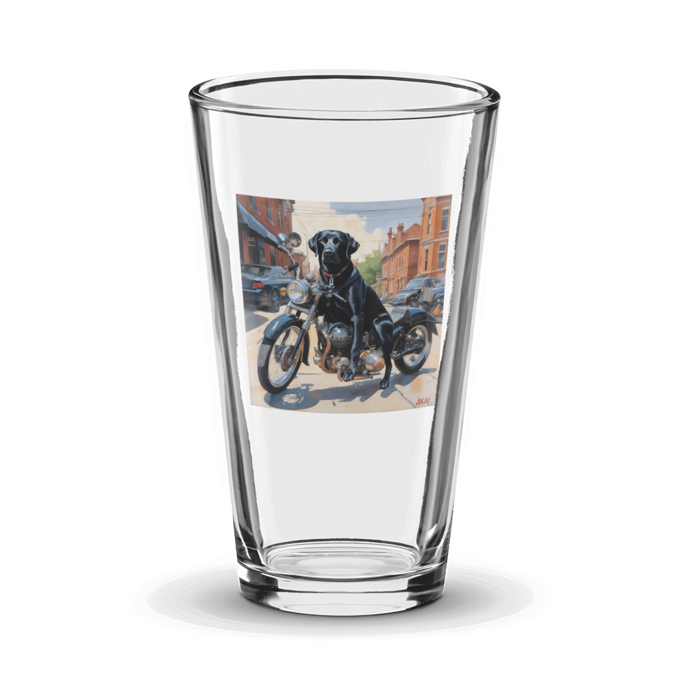 PugMug Custom Black Labrador Retriever Glass Tumbler