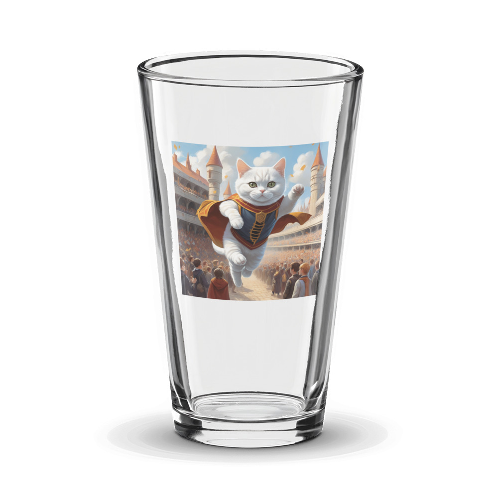 PugMug Custom White British Shorthair Cat Glass Tumbler