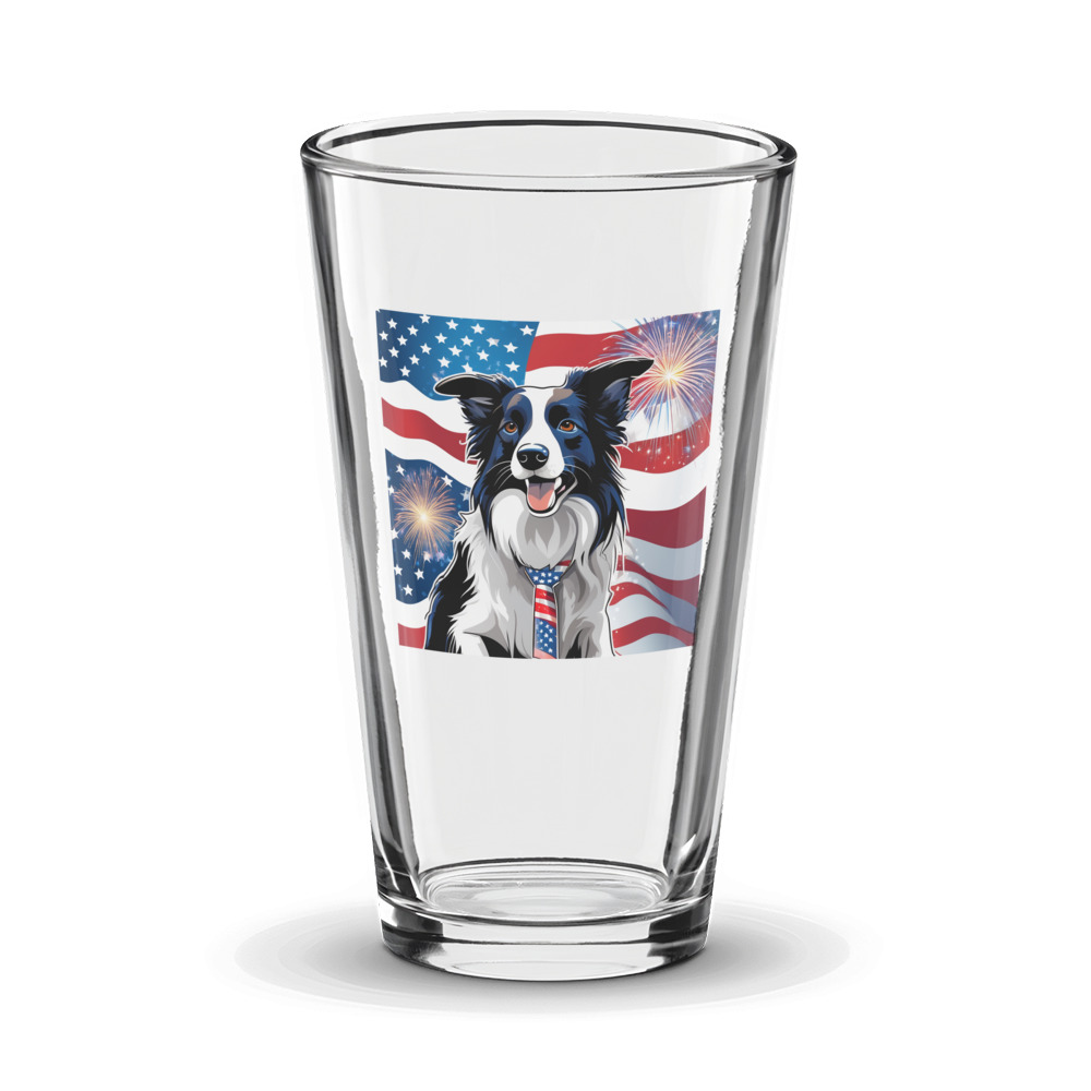 PugMug Custom Border Collie Glass Tumbler