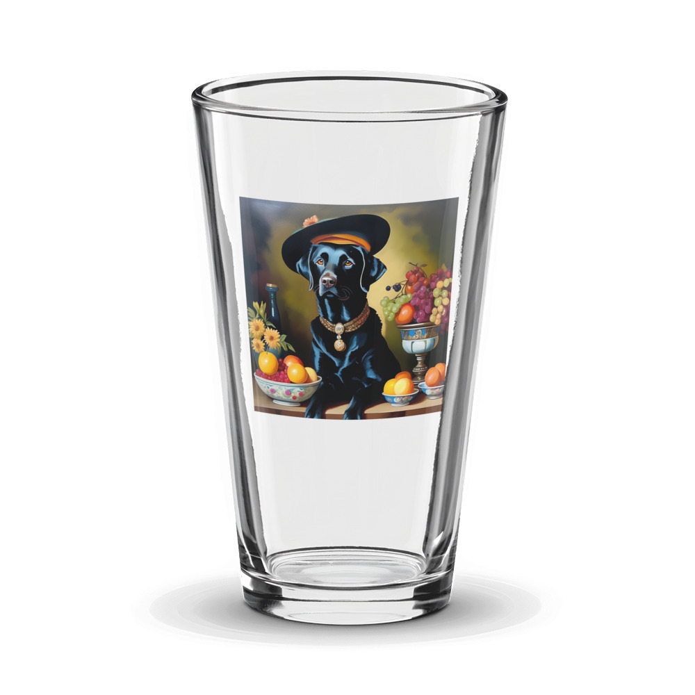 PugMug Custom Black Labrador Retriever Glass Tumbler