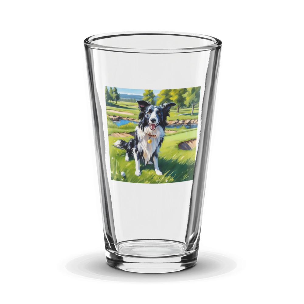 PugMug Custom Border Collie Glass Tumbler