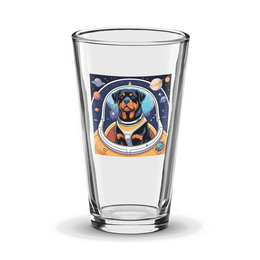 PugMug Custom Rottweiler Glass Tumbler