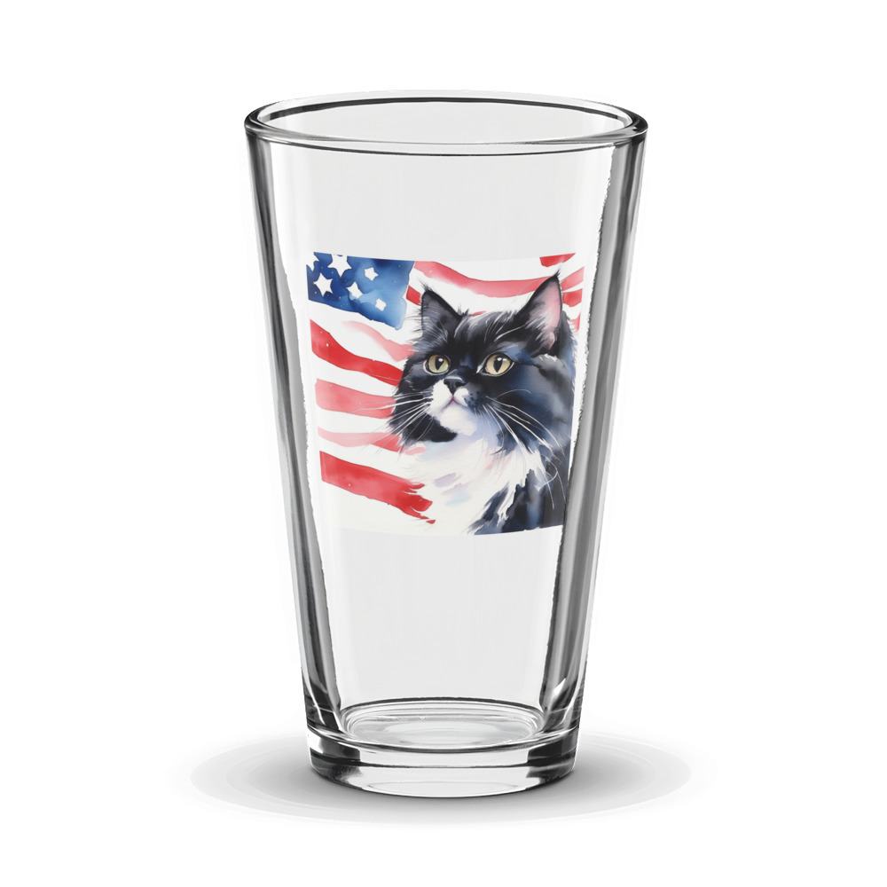 PugMug Custom Black Persian Cat Glass Tumbler