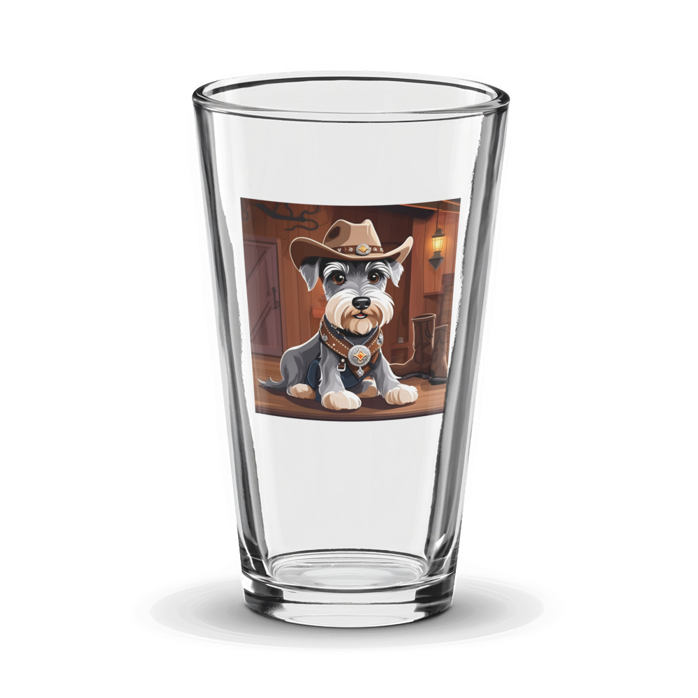 PugMug Custom Miniature Schnauzer Glass Tumbler