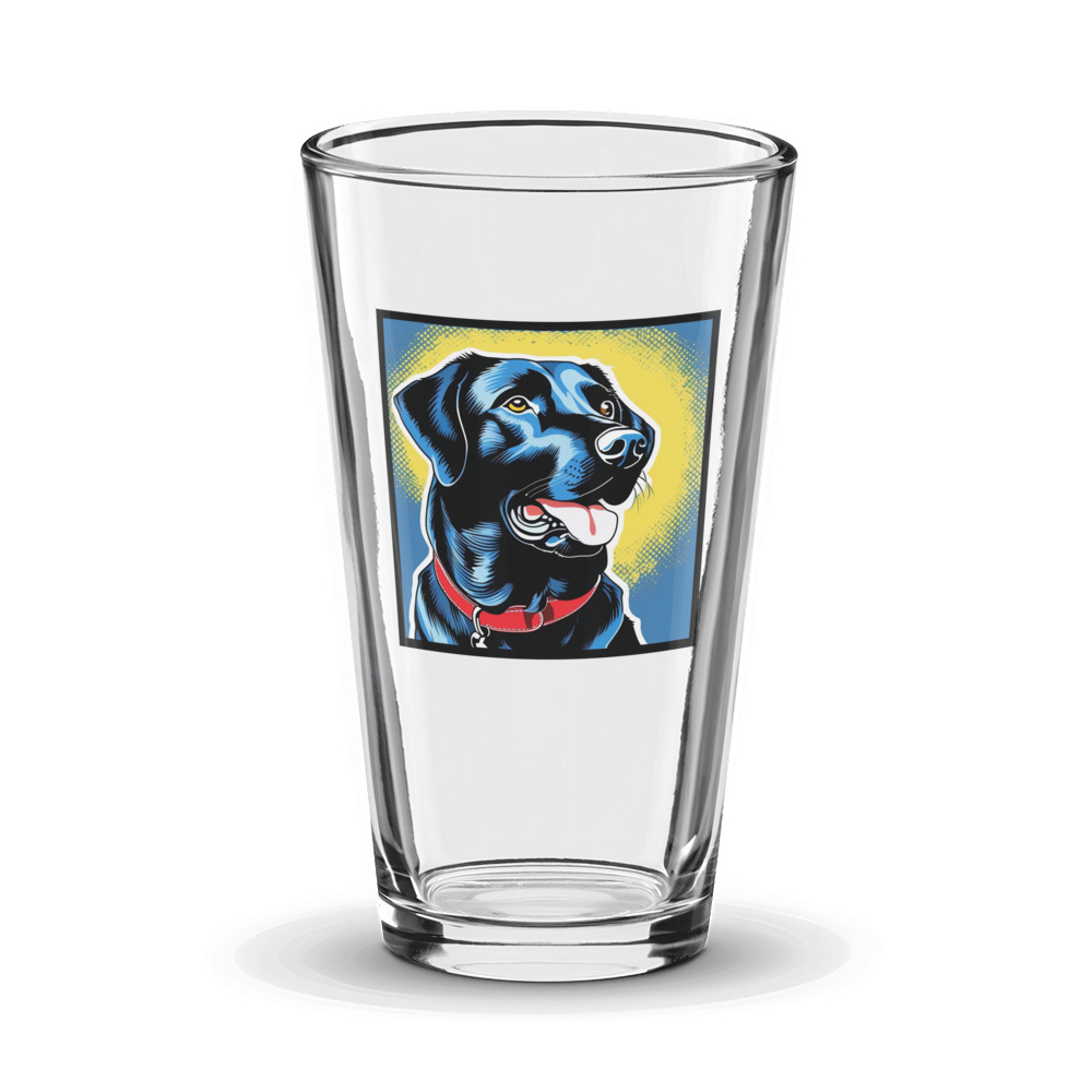 PugMug Custom Black Labrador Retriever Glass Tumbler