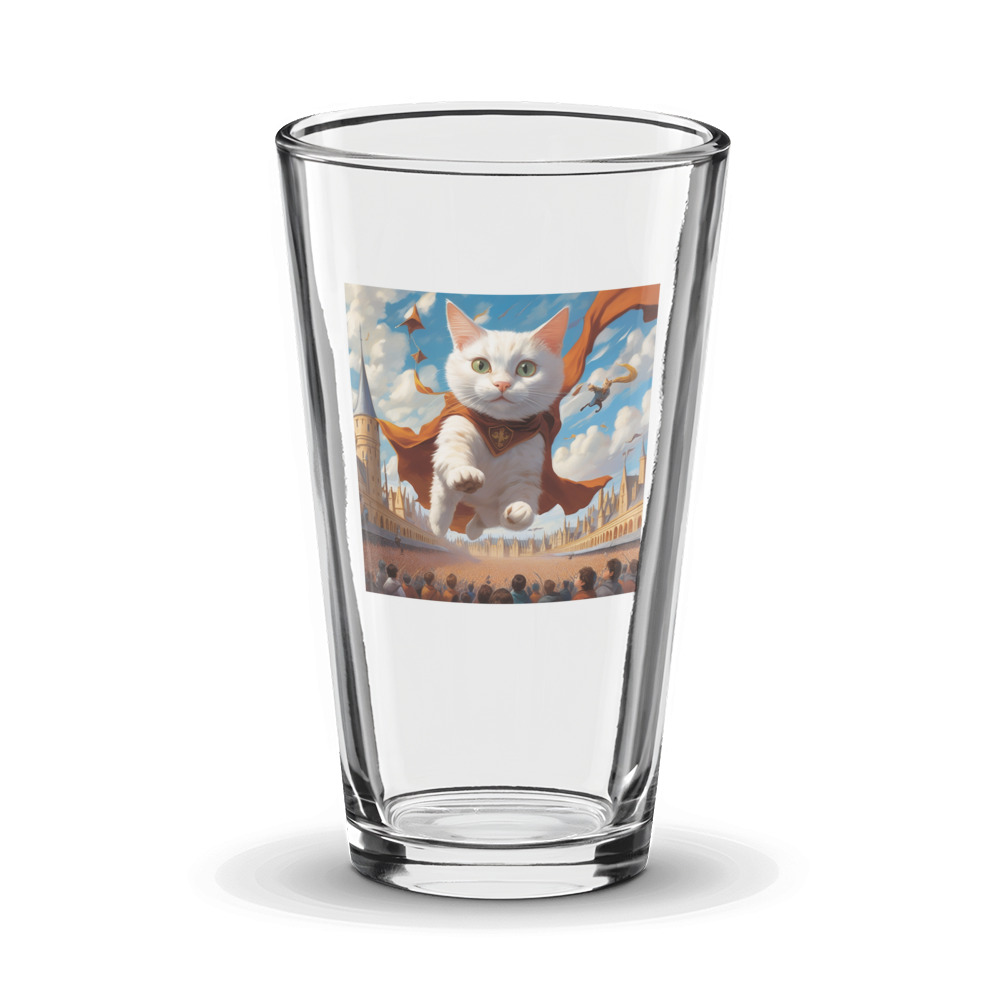 PugMug Custom White Companion Cat Glass Tumbler