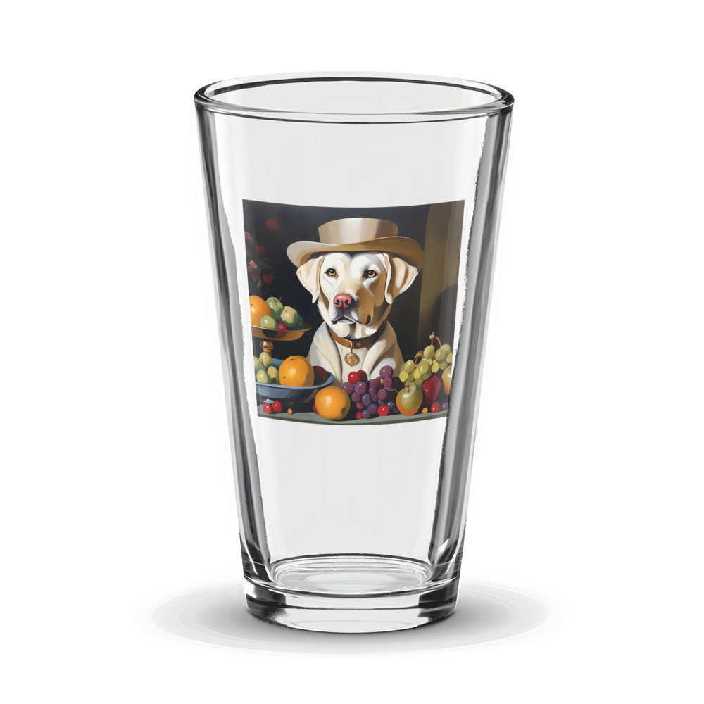 PugMug Custom White Labrador Retriever Glass Tumbler